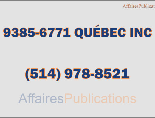 9385-6771 QUÉBEC INC