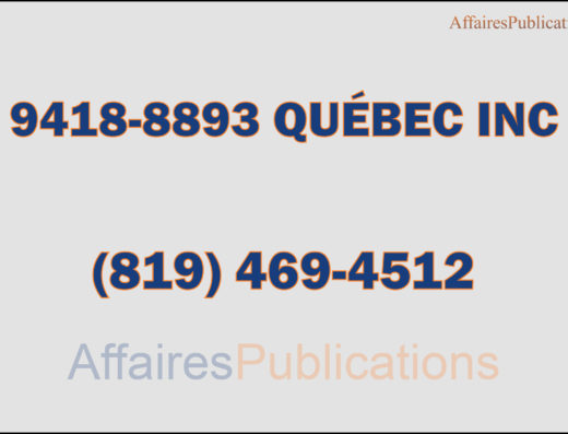 9418-8893 QUÉBEC INC