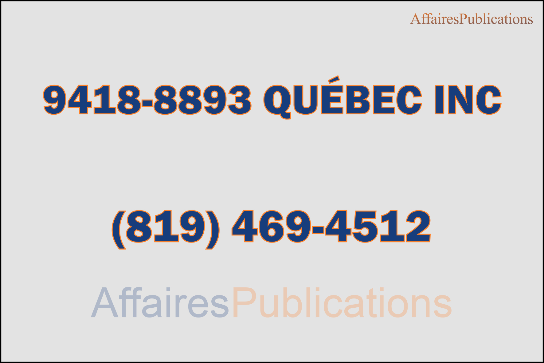 9418-8893 QUÉBEC INC