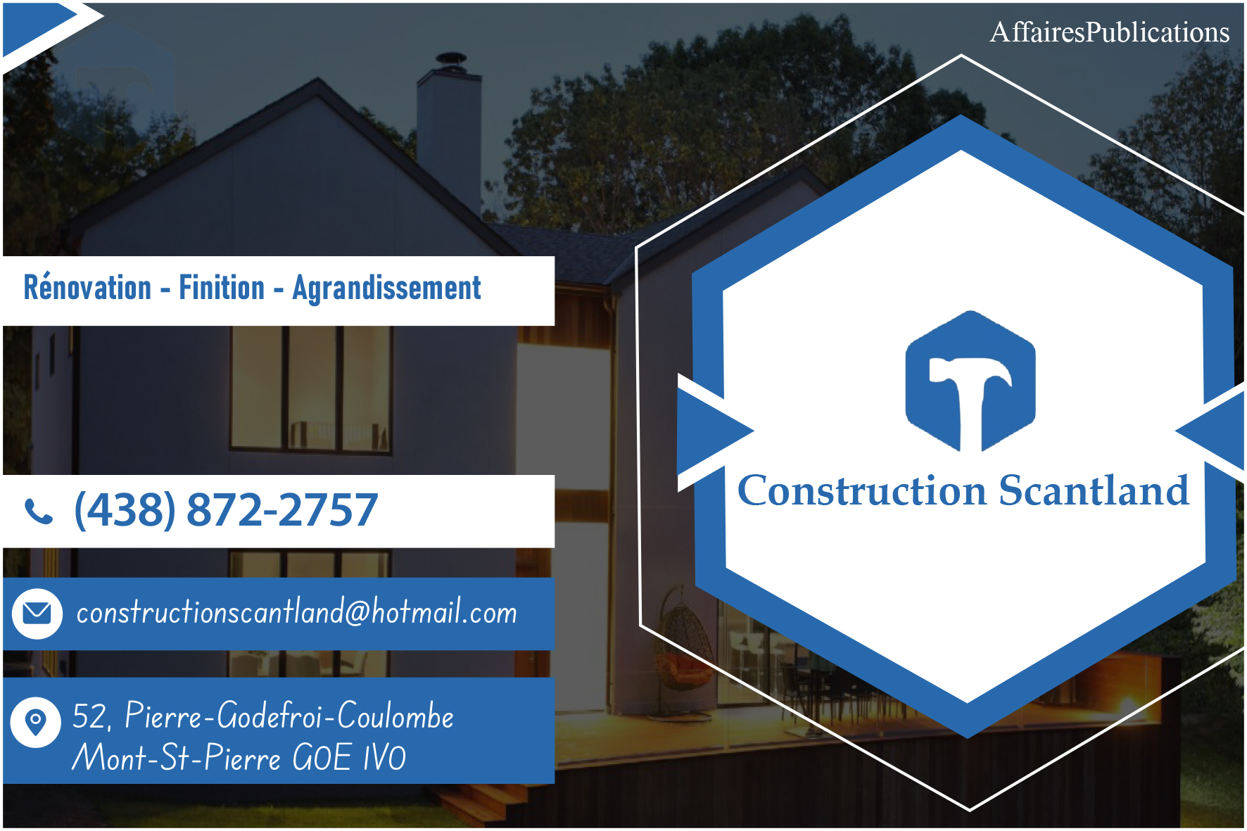 CONSTRUCTION SCANTLAND INC