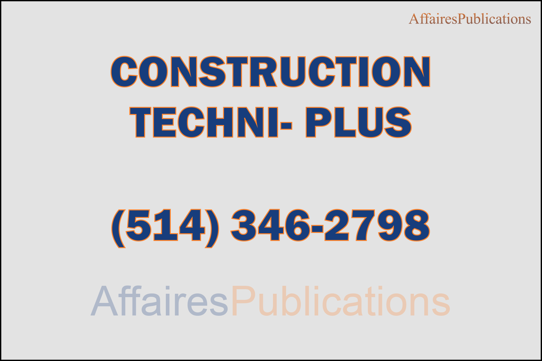 CONSTRUCTION TECHNI-PLUS