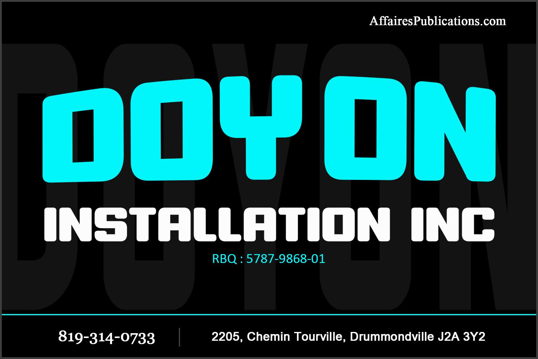 DOYON INSTALLATION INC Affaires Publications