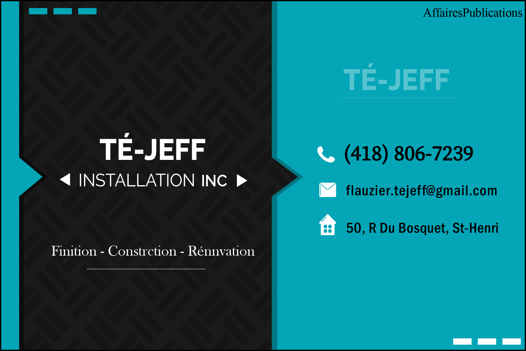 INSTALLATION TÉ-JEFF INC
