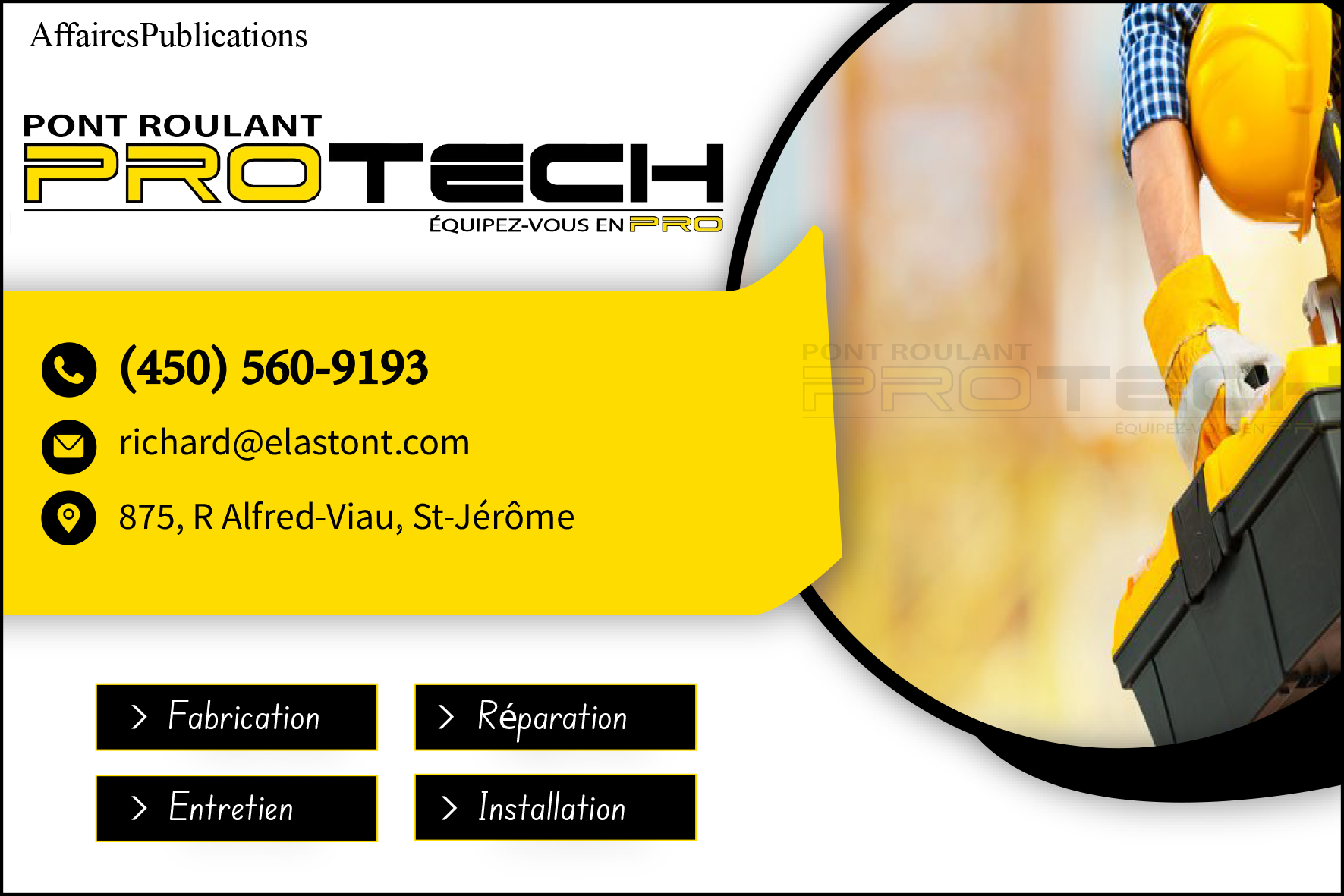 PONT ROULANT PROTECH INC