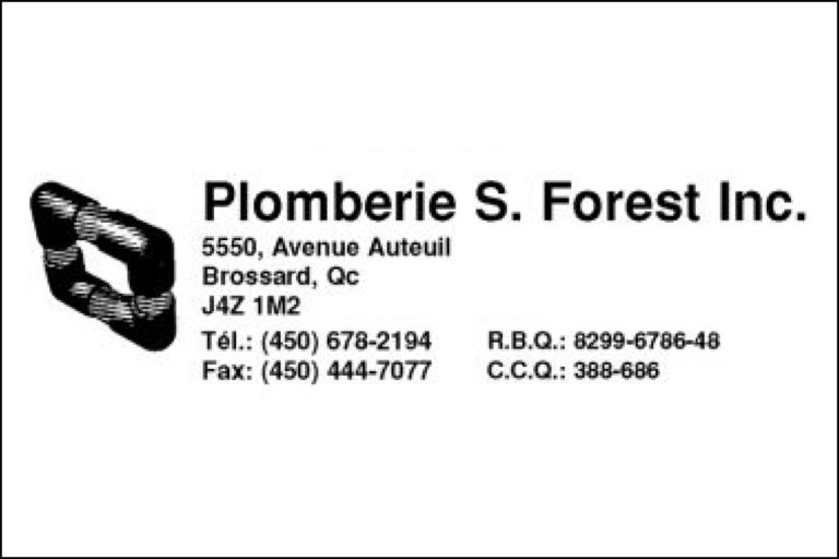 PLOMBERIE S FOREST INC
