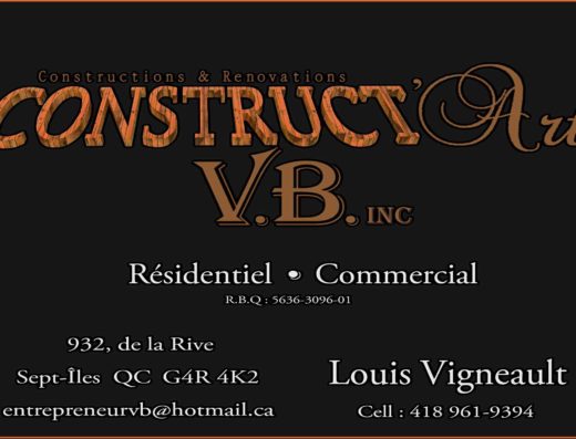 CONSTRUCTIONS ET RÉNOVATIONS CONSTRUCT&rsquo;ART V.B