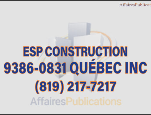ESP CONSTRUCTION 9386-0831 QUÉBEC INC