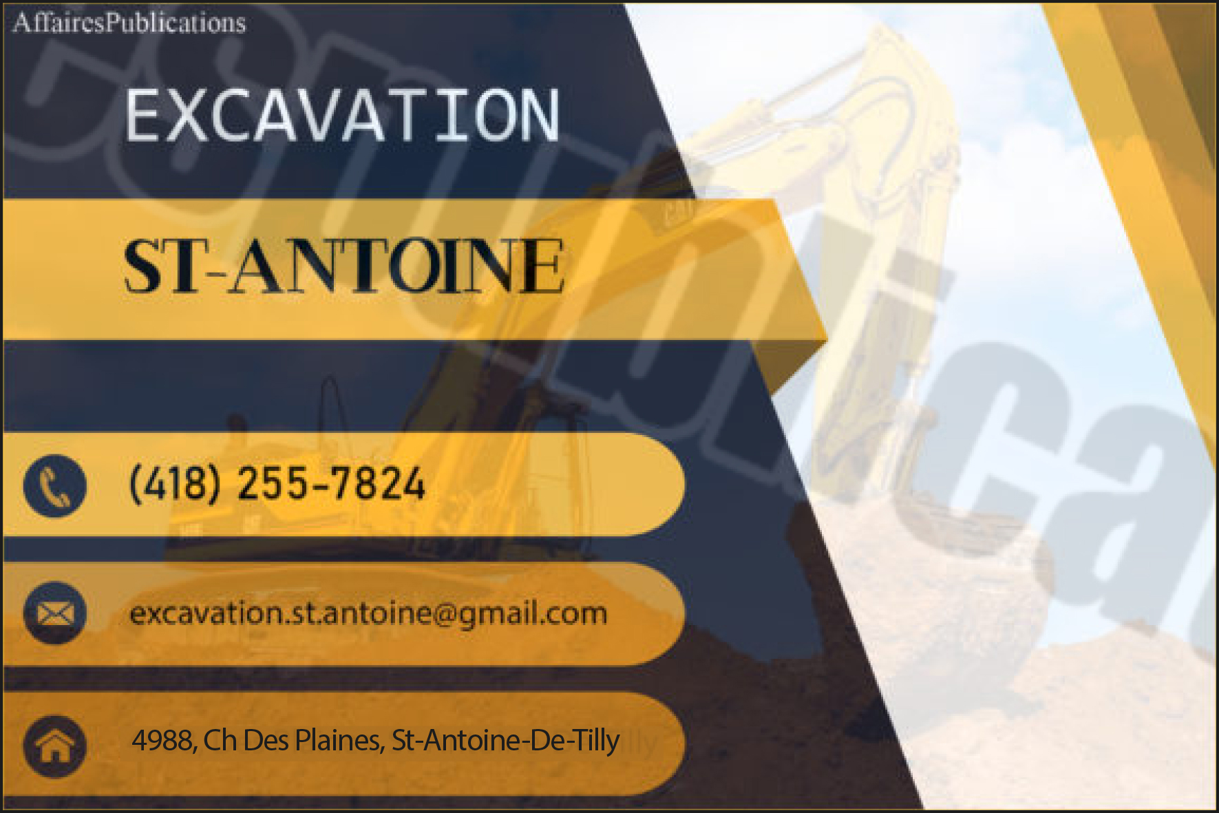 EXCAVATION ST-ANTOINE 1985