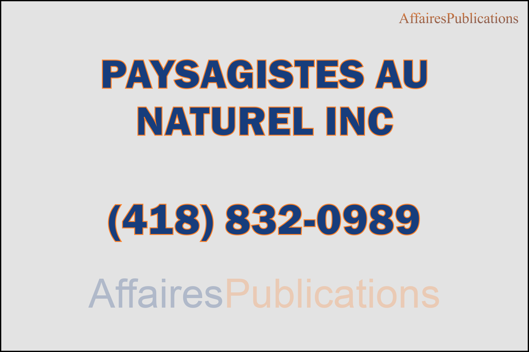 PAYSAGISTES AU NATUREL