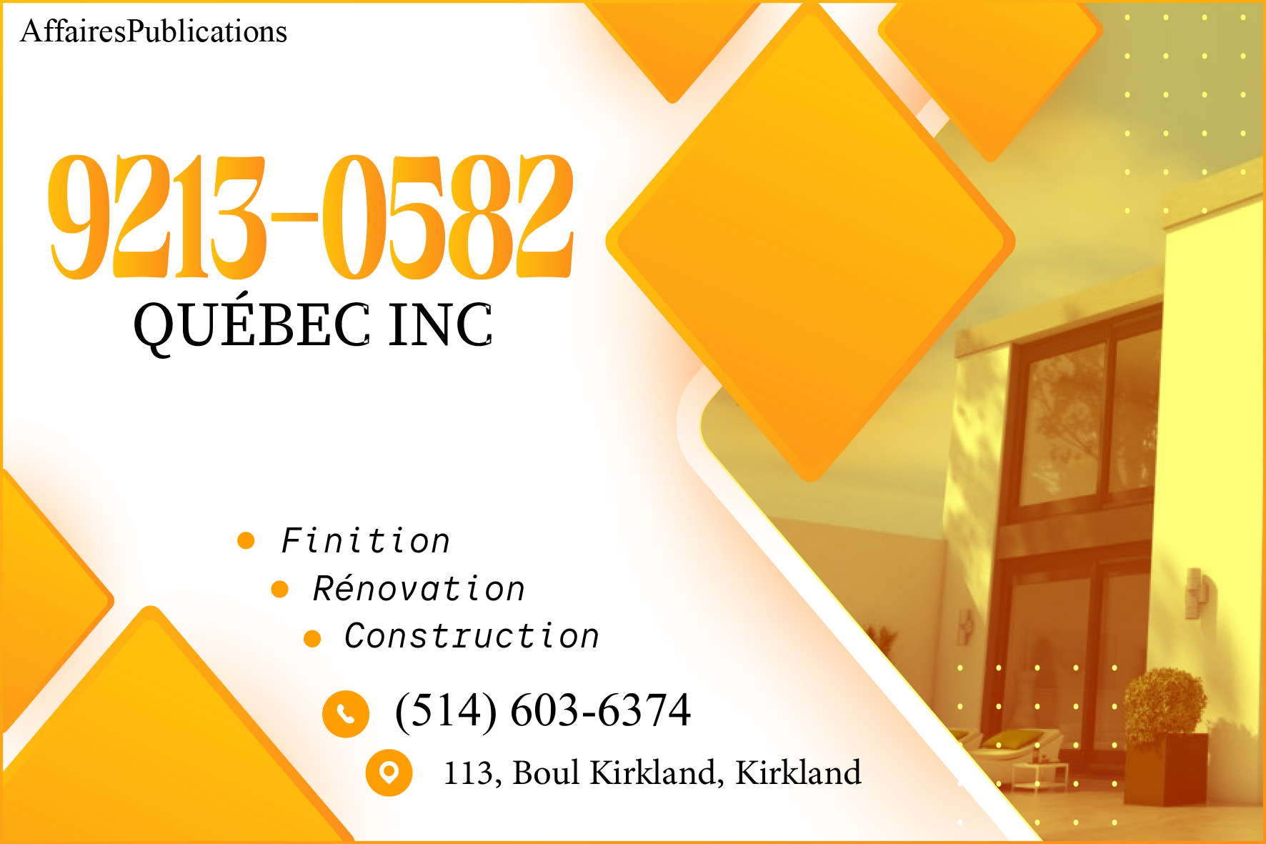 9213-0582 QUÉBEC INC