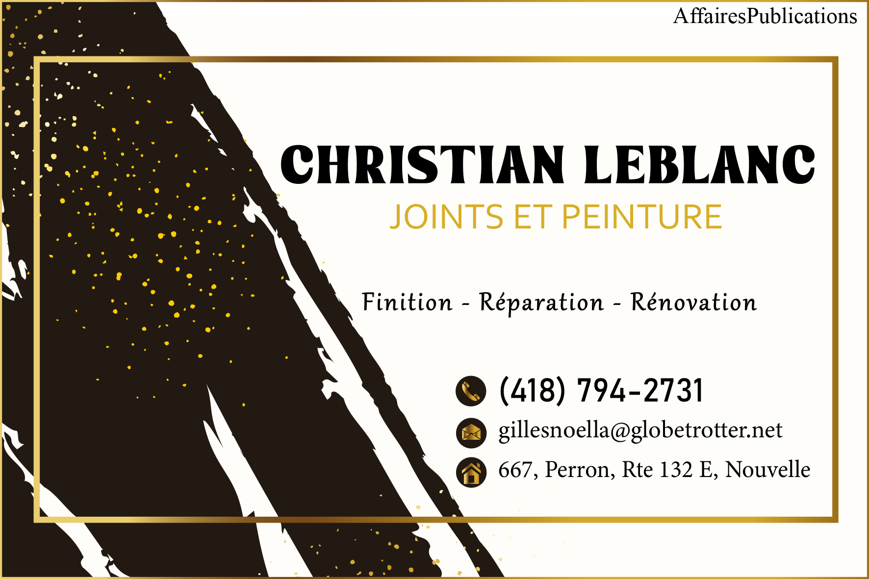 CHRISTIAN LEBLANC JOINTS ET PEINTURE
