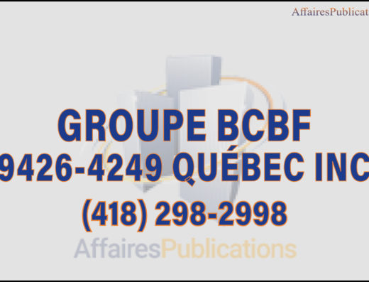 GROUPE BCBF 9426-4249 QUÉBEC INC