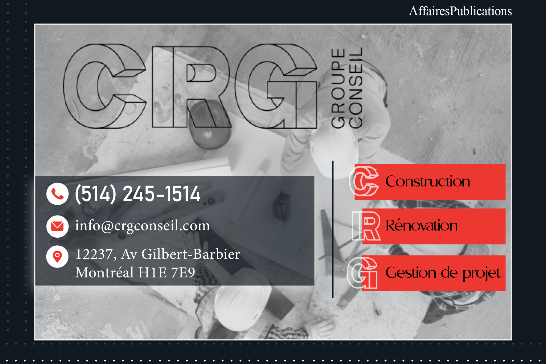 CRG GROUPE CONSEIL INC