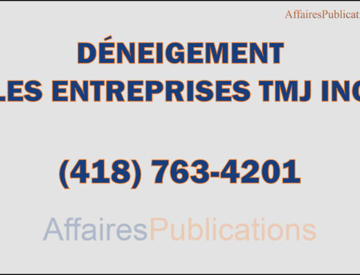 DÉNEIGEMENT LES ENTREPRISES TMJ INC