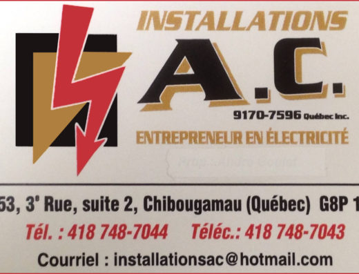 INSTALLATIONS A.C 9170-7596 QUÉBEC INC