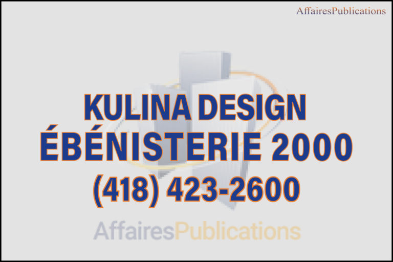 KULINA DESIGN ÉBÉNISTERIE 2000