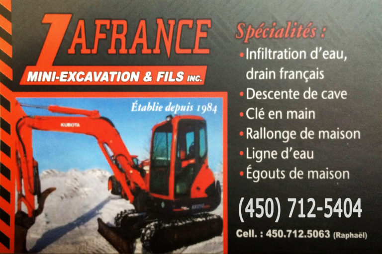 LAFRANCE MINI-EXCAVATION & FILS INC