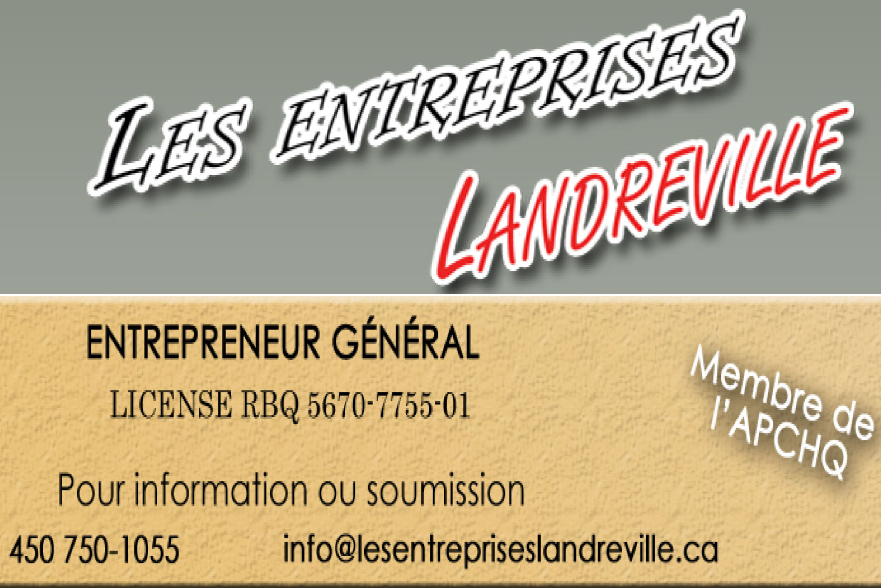 ENTREPRISES LANDREVILLE