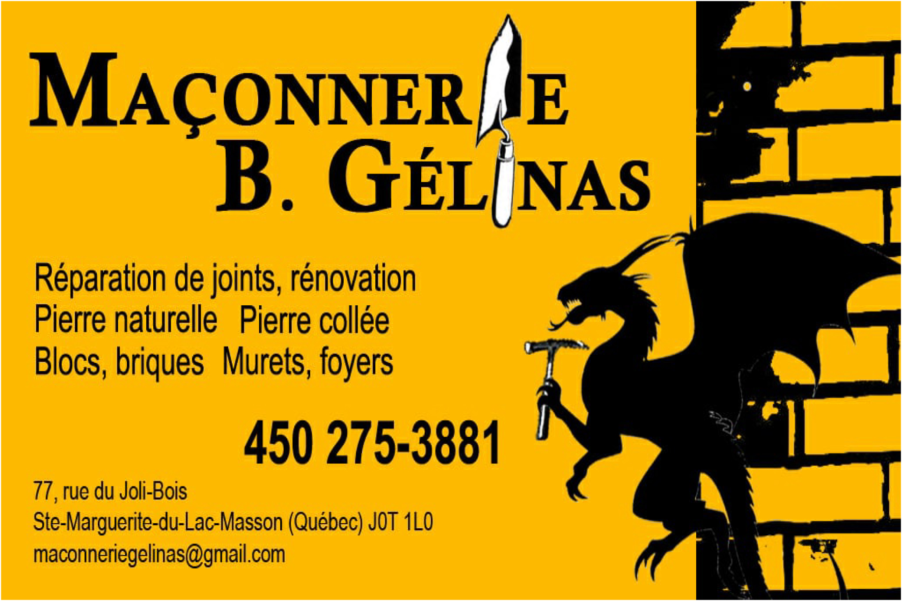 MAÇONNERIE B-GÉLINAS INC