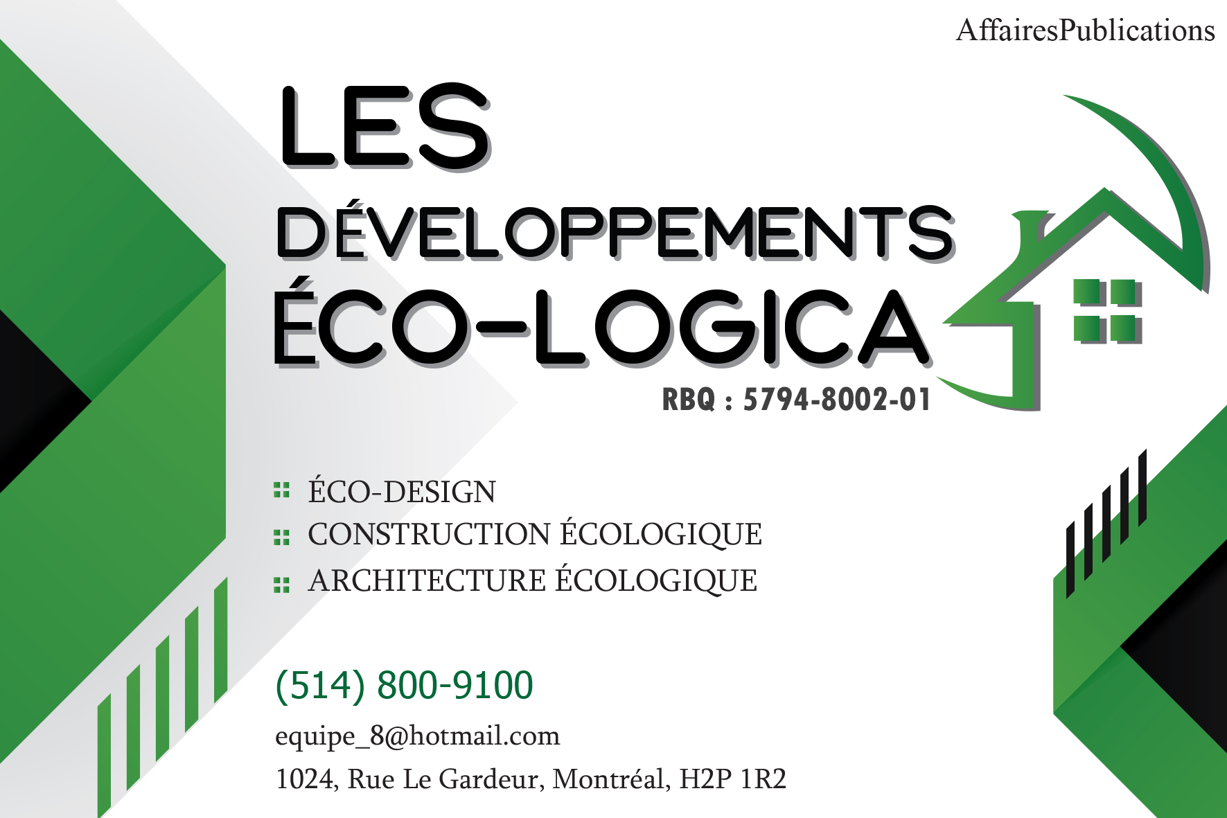 LES DÉVELOPPEMENTS ÉCO-LOGICA