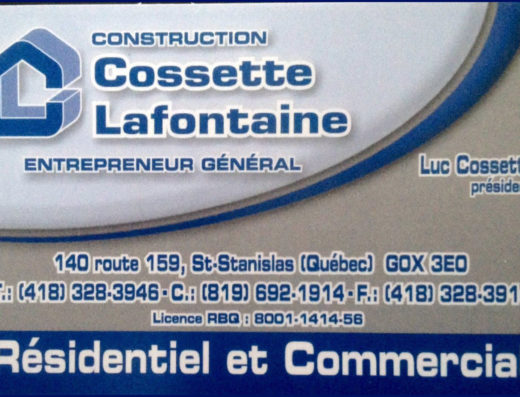 CONSTRUCTION COSSETTE & LAFONTAINE