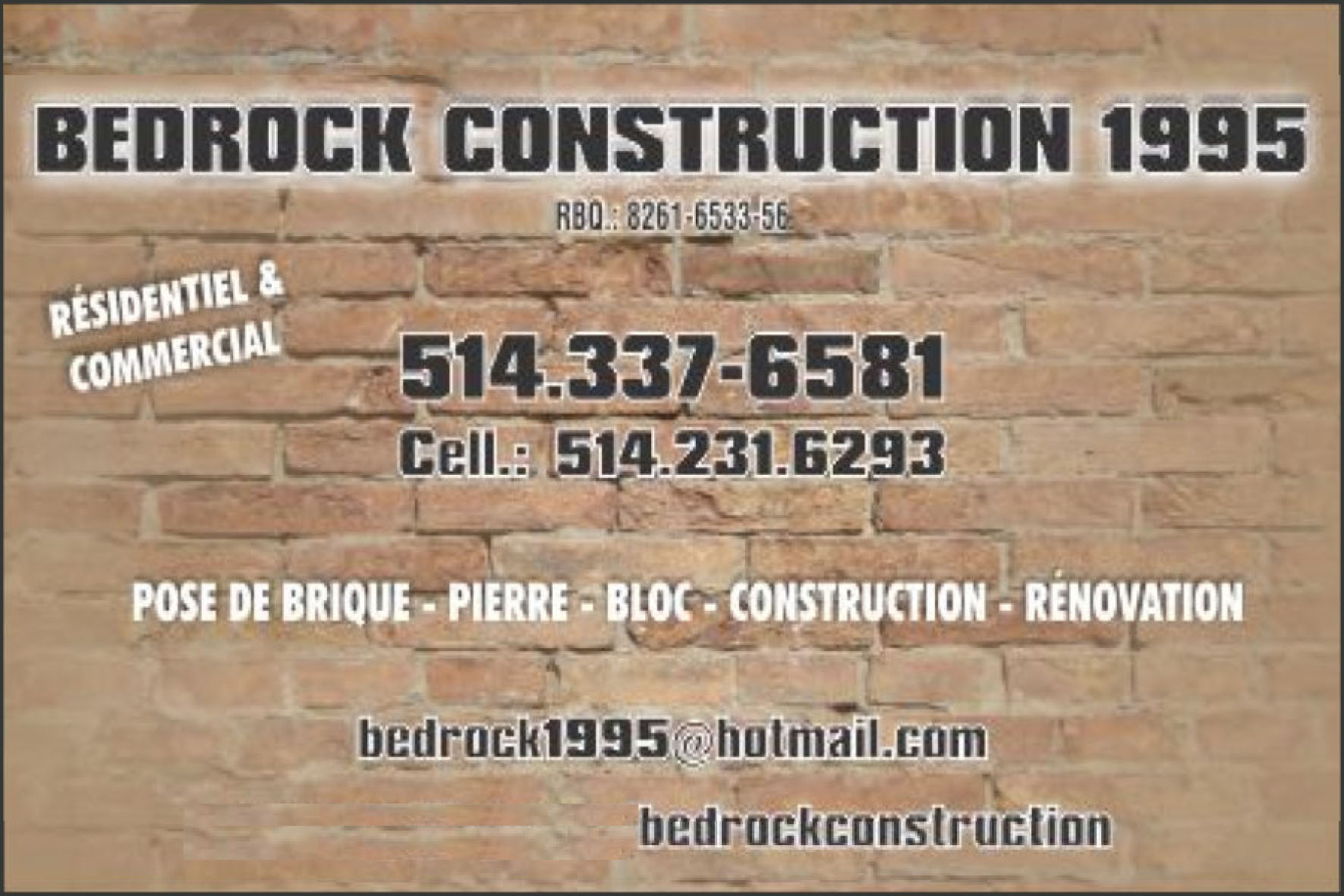 BEDROCK CONSTRUCTION 1995