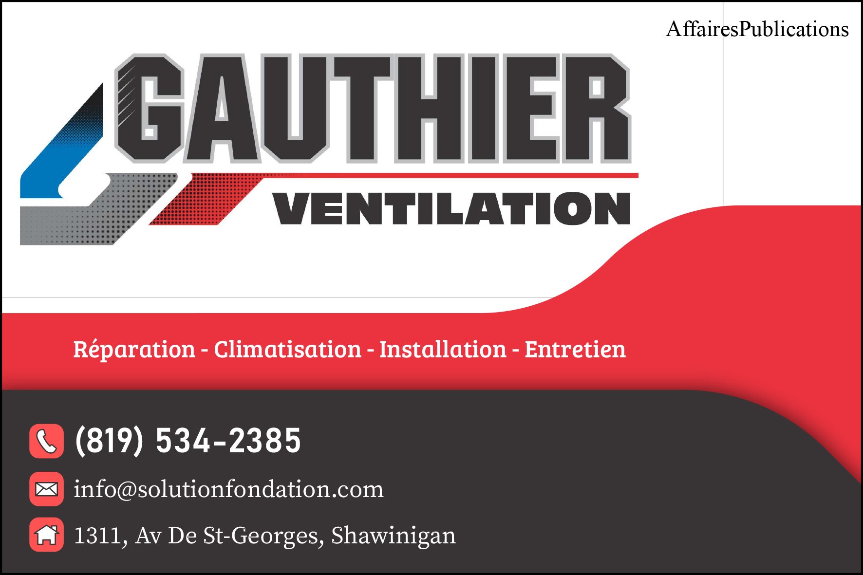 GAUTHIER VENTILATION INC