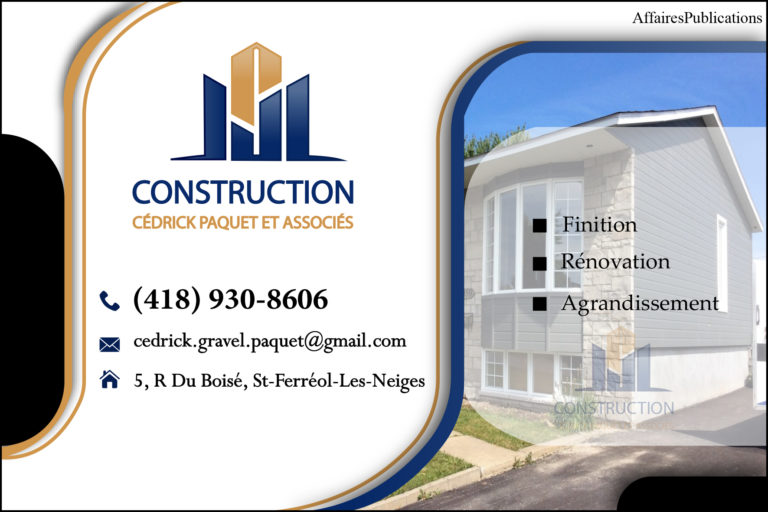 CONSTRUCTION CÉDRICK PAQUET ET ASSOCIÉS INC