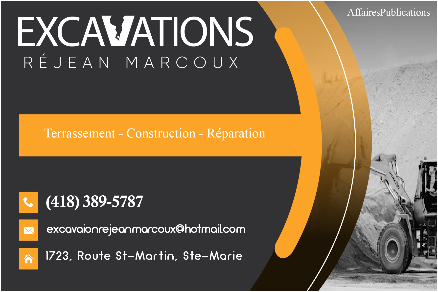 EXCAVATIONS RÉJEAN MARCOUX