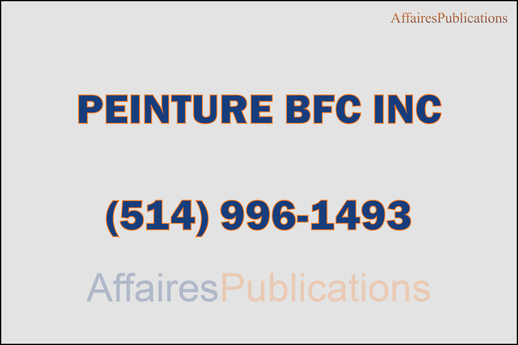 PEINTURE BFC INC