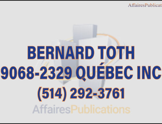 BERNARD TOTH 9068-2329 QUÉBEC INC