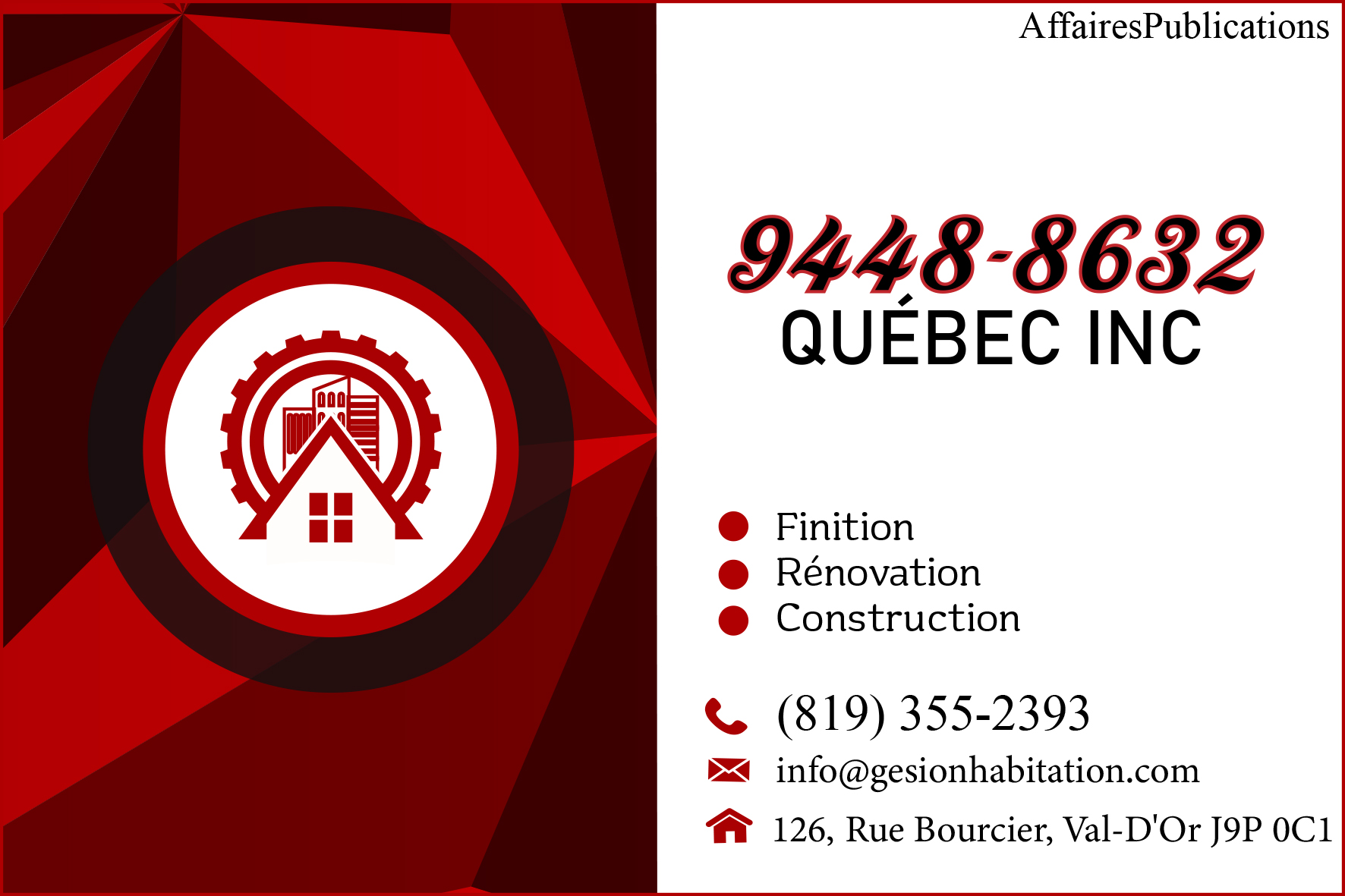 9448-8632 QUÉBEC INC