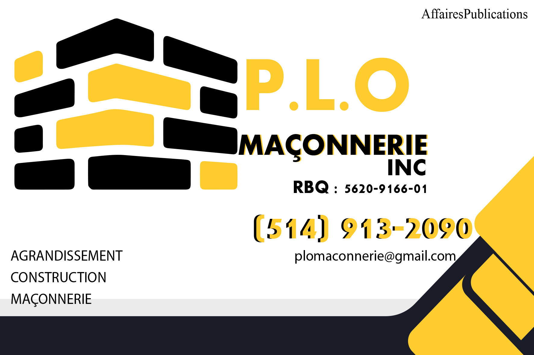 P.L.O MAÇONNERIE INC