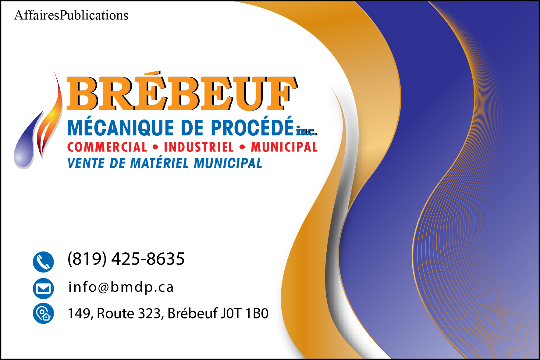 BRÉBEUF MÉCANIQUE DE PROCÉDÉ