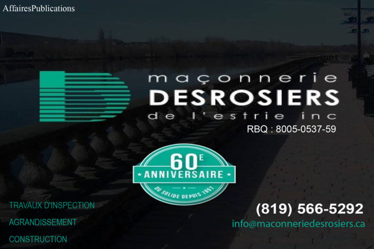 MAÇONNERIE DESROSIERS DE L&rsquo;ESTRIE INC