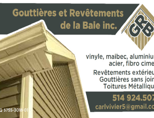 GOUTTIÈRES ET REVÊTEMENTS DE LA BAIE INC