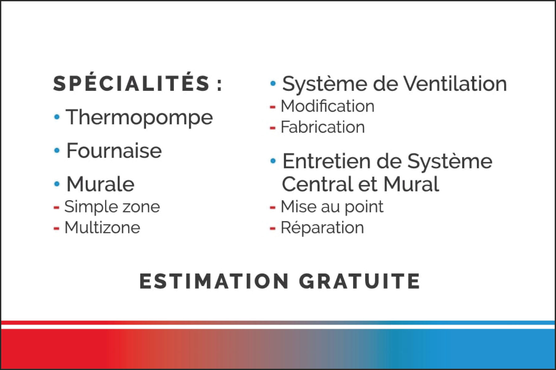 Verso carte de visite