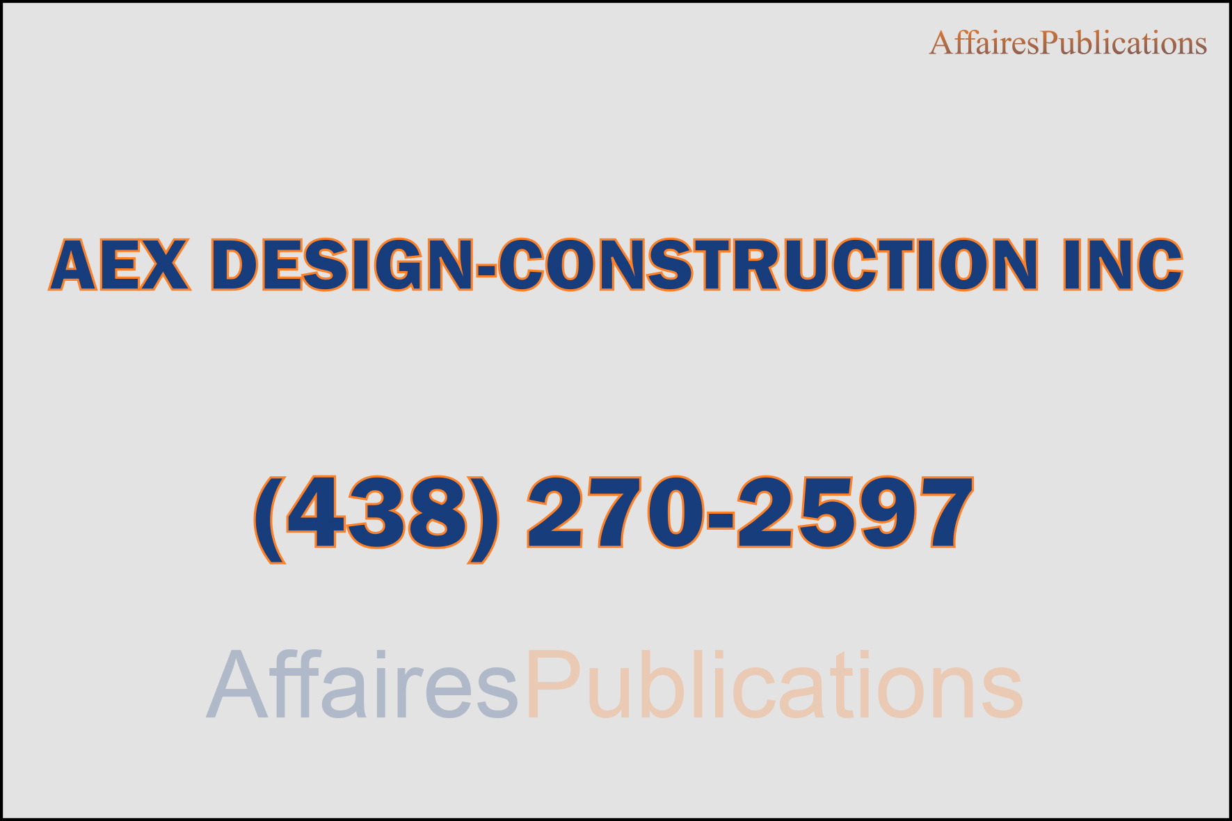 AEX DESIGN-CONSTRUCTION INC