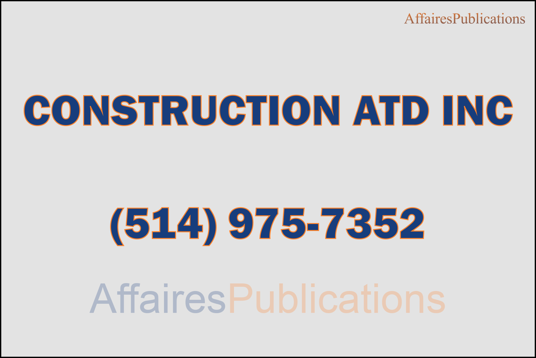 CONSTRUCTION ATD INC