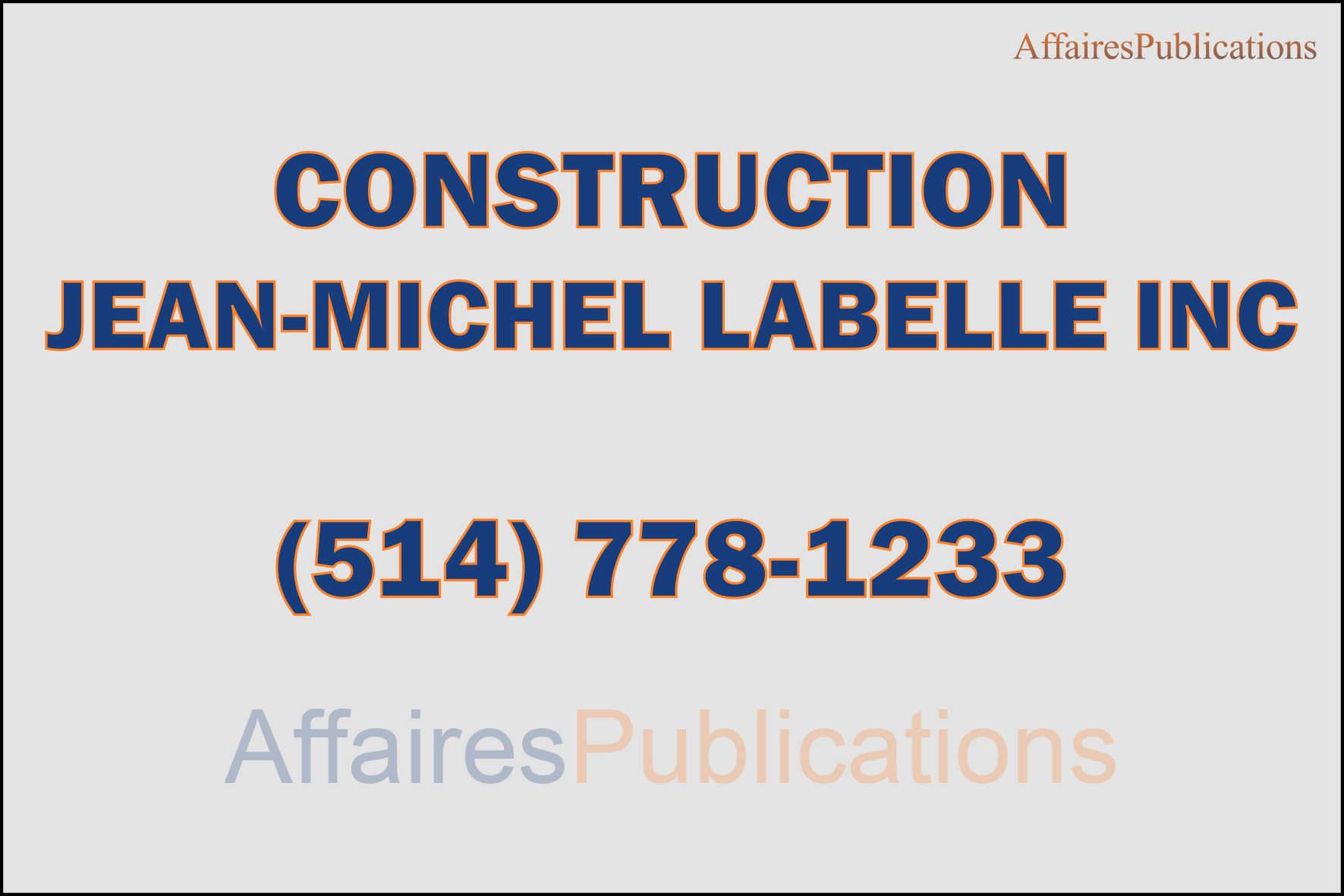 CONSTRUCTION JEAN-MICHEL LABELLE INC