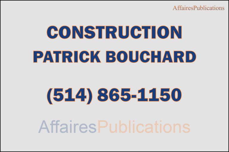 CONSTRUCTION PATRICK BOUCHARD