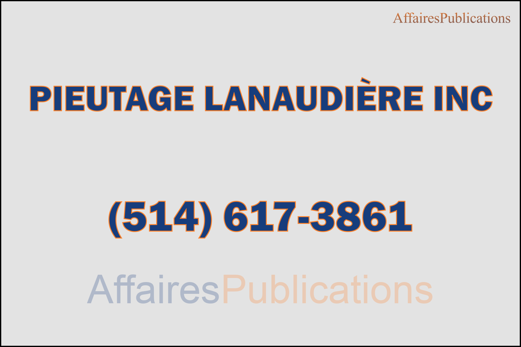 PIEUTAGE LANAUDIÈRE INC
