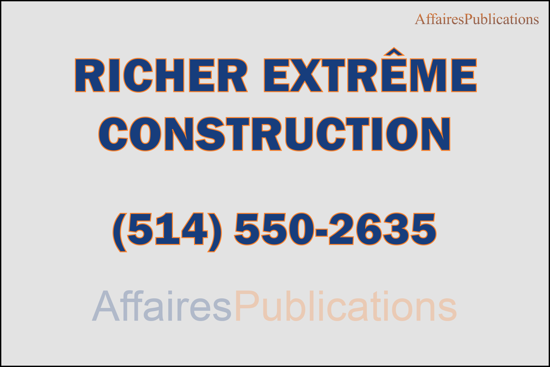 RICHER EXTRÊME CONSTRUCTION