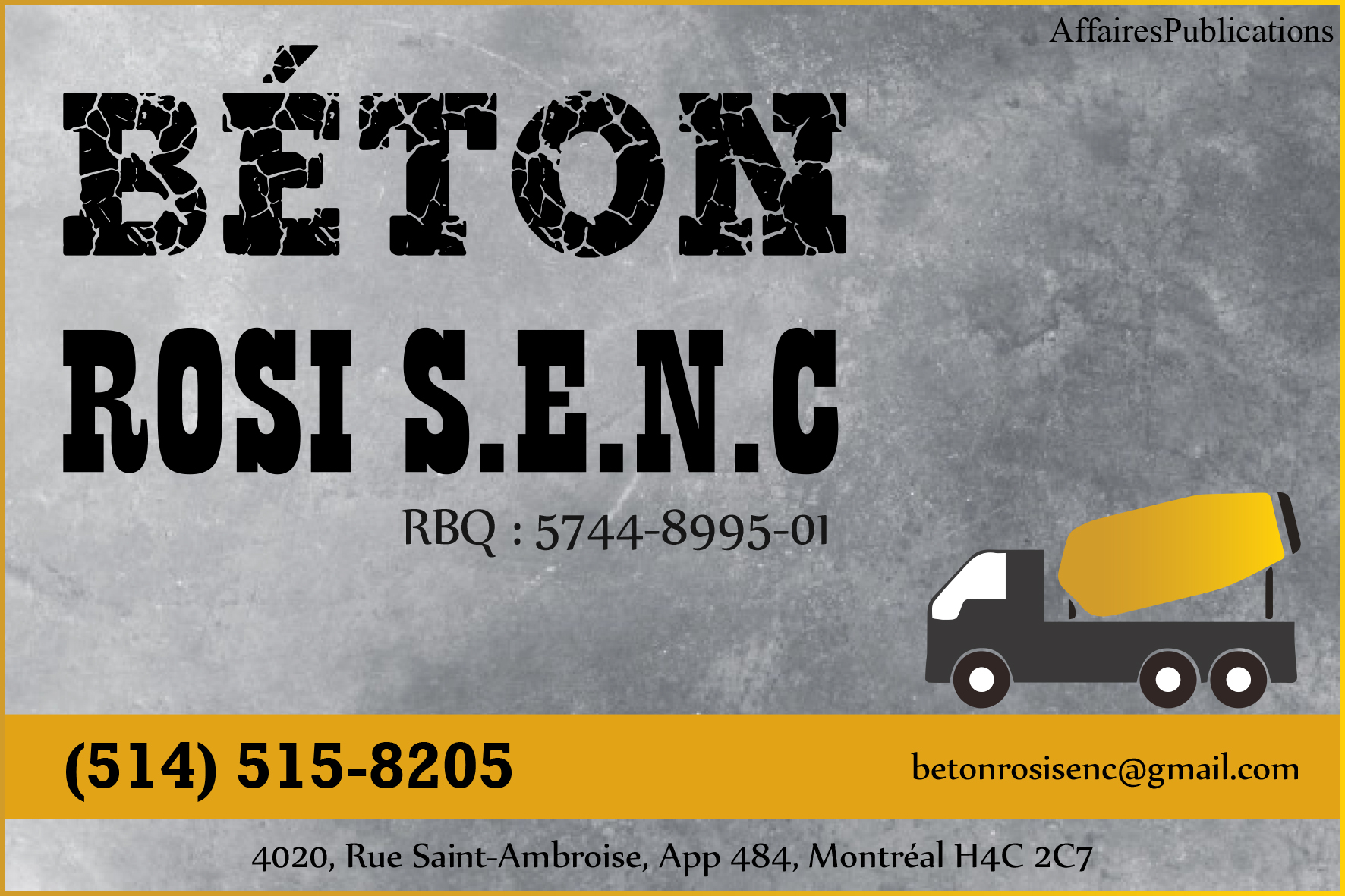 BÉTON ROSI S.E.N.C