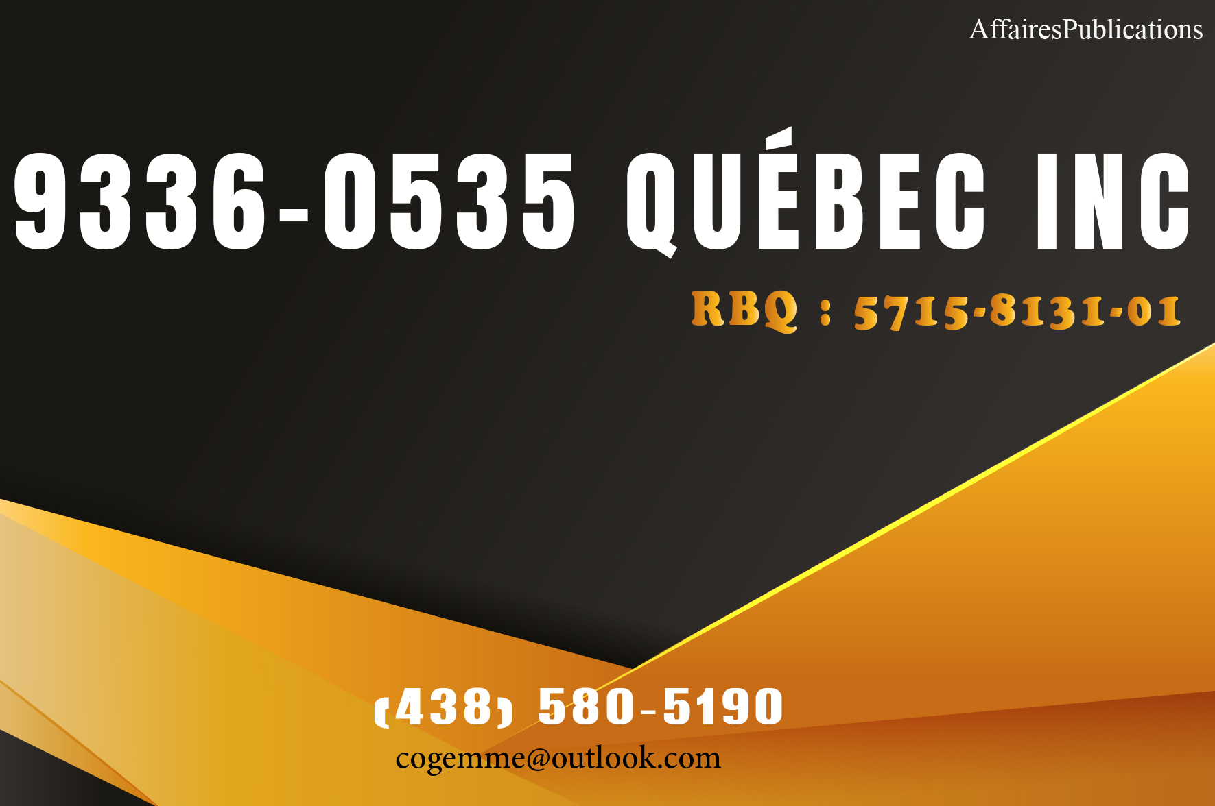 9336-0535 QUÉBEC INC