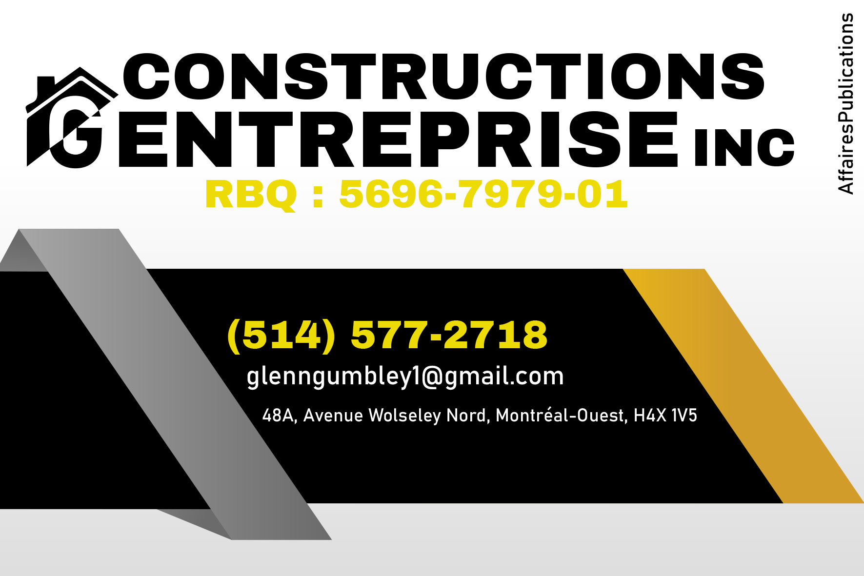 CONSTRUCTIONS GENTREPRISE INC