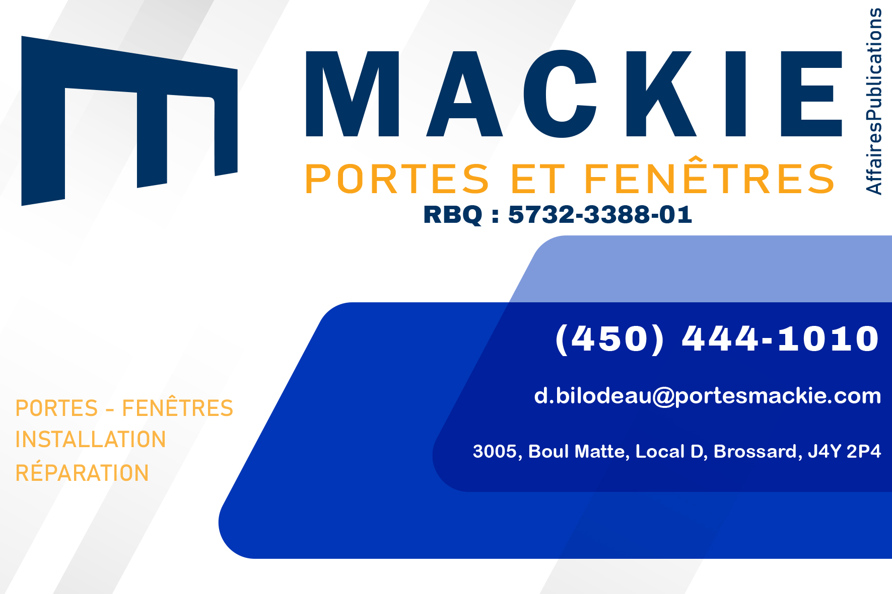 MACKIE PORTES ET FENÊTRES