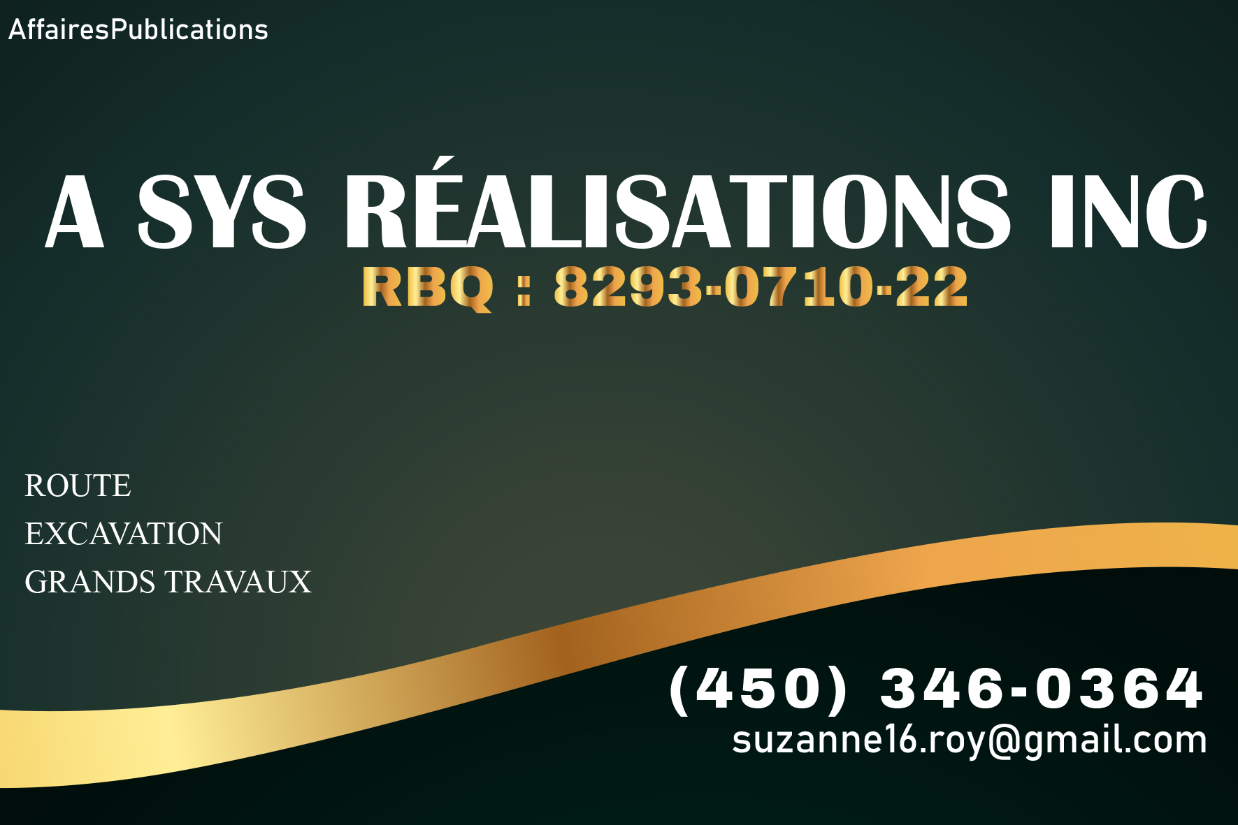 A SYS RÉALISATIONS INC