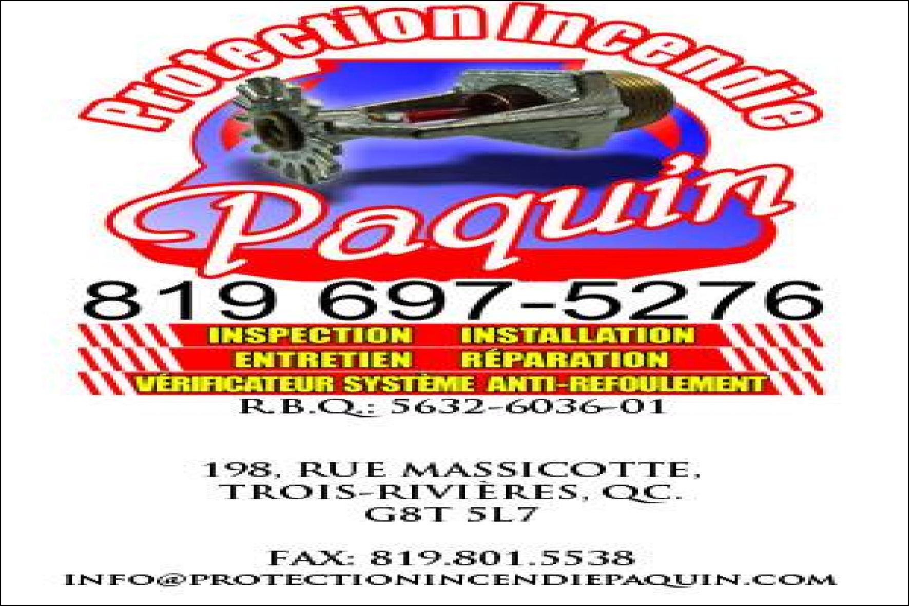 PROTECTION INCENDIE PAQUIN INC