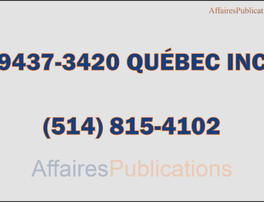9437-3420 QUÉBEC INC